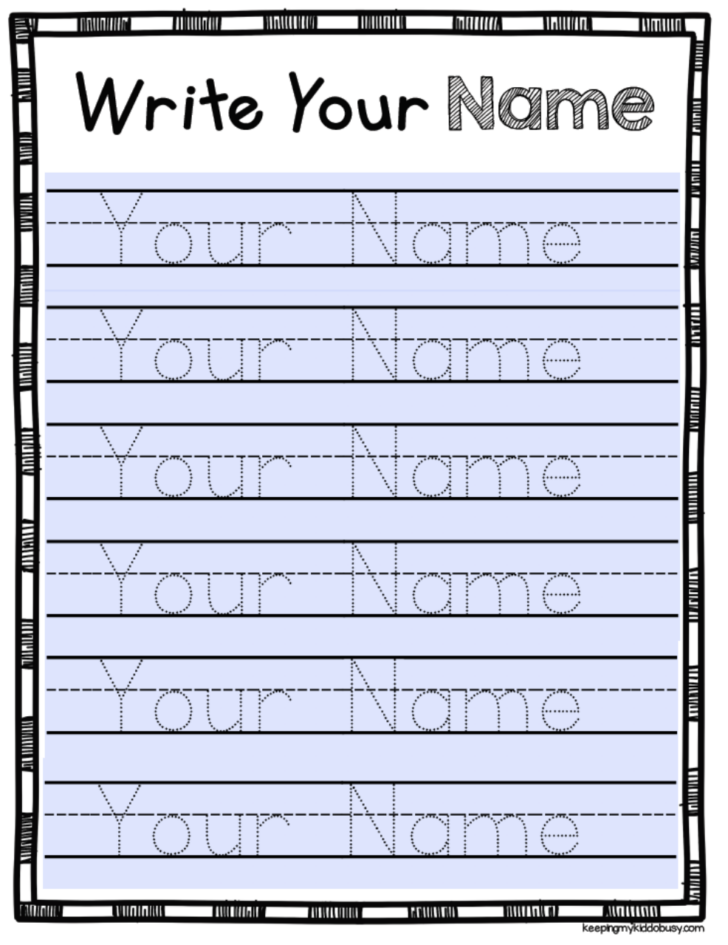 Editable Free Name Tracing Worksheets For Preschool