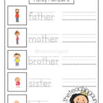 Free Family Members Tracing And Writing Worksheets The Teaching Aunt