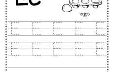 Free Letter E Tracing Worksheets
