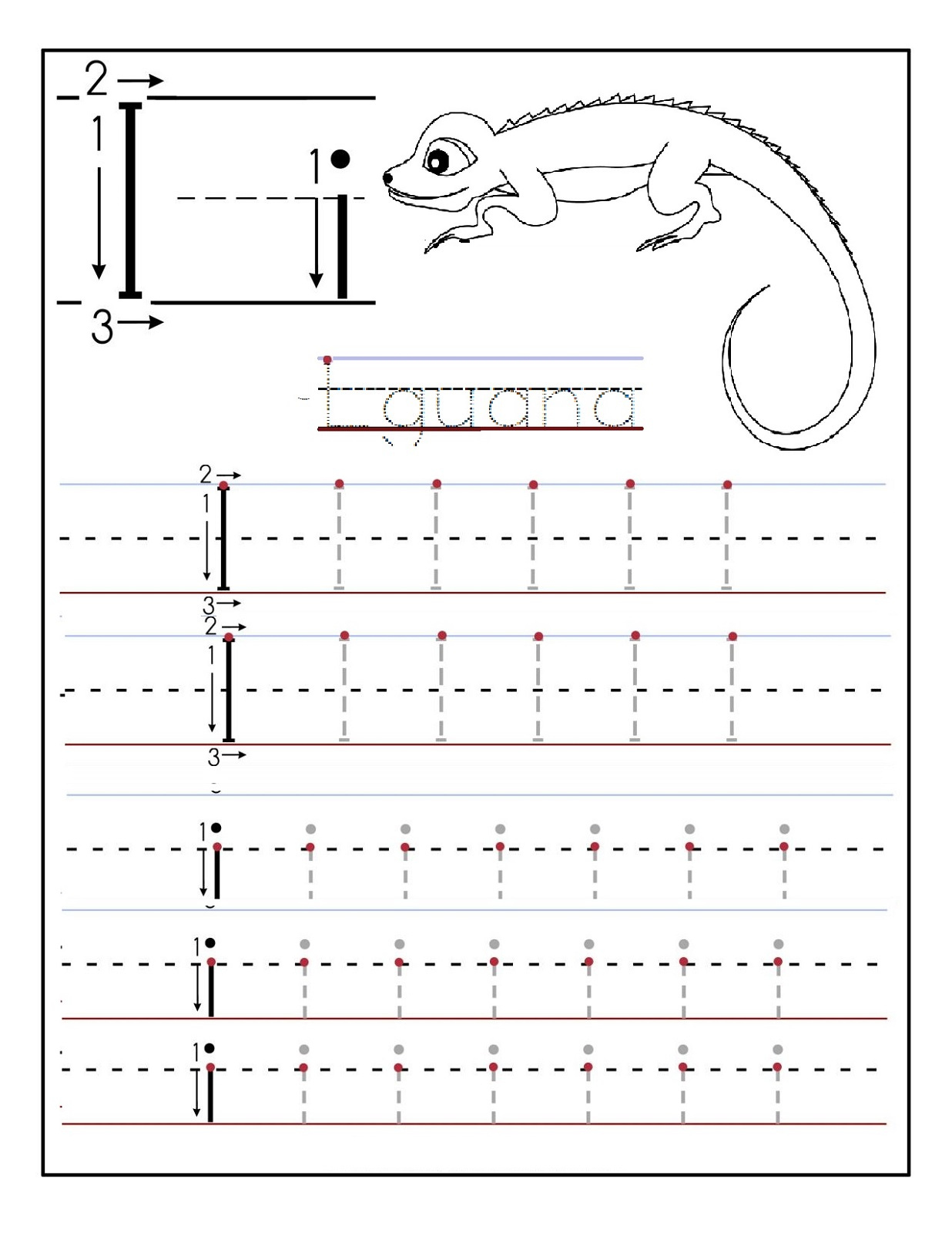 Free Letter I Worksheets Activity Shelter