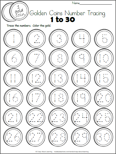 Free Number Tracing Worksheet 1 To 30 Made By Teachers