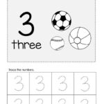 Free Pre K Number 3 Worksheet Practice To Trace Number 3 Numbers