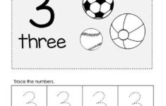 Free Pre K Number 3 Worksheet Practice To Trace Number 3 Numbers