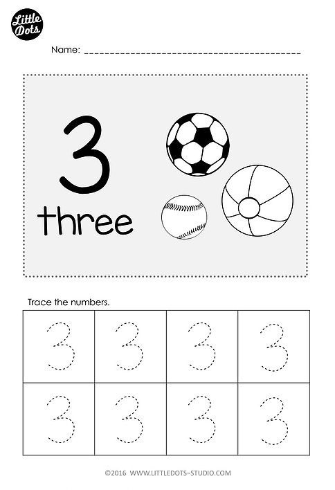 Free Pre K Number 3 Worksheet Practice To Trace Number 3 Numbers 