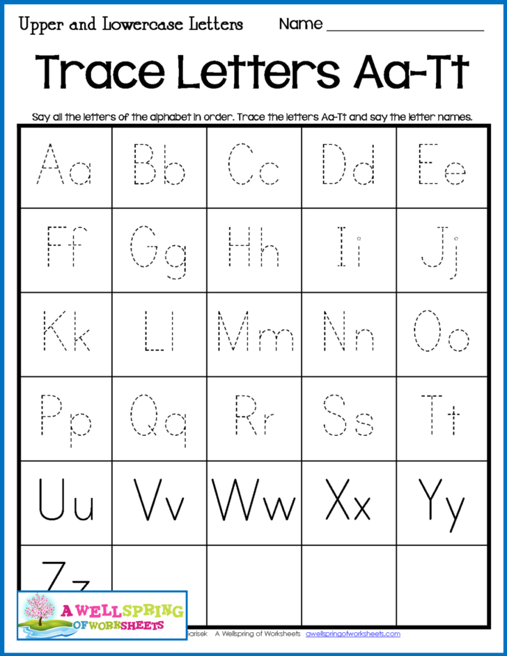 Free Printable Uppercase And Lowercase Letters Tracing Worksheets