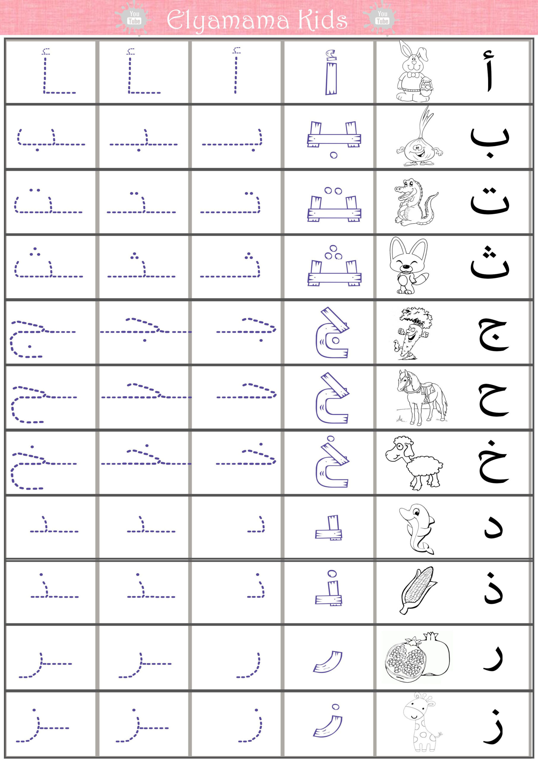 Free Printable Arabic Numbers Worksheets Learning How To Read