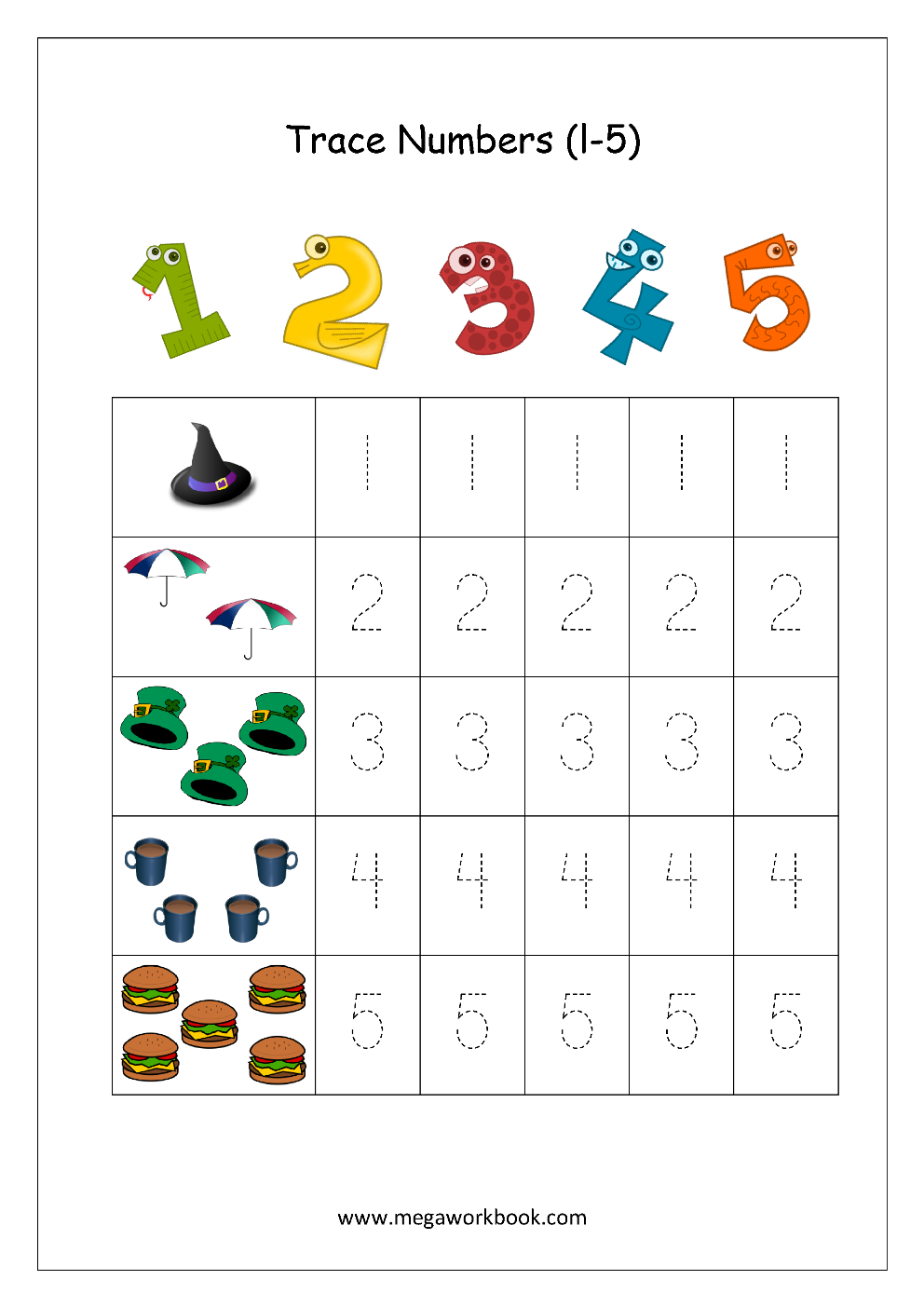 Free Printable Number Tracing And Writing 1 10 Worksheets Number 