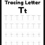 Free Printable PDF Tracing Letter T Alphabet Worksheet