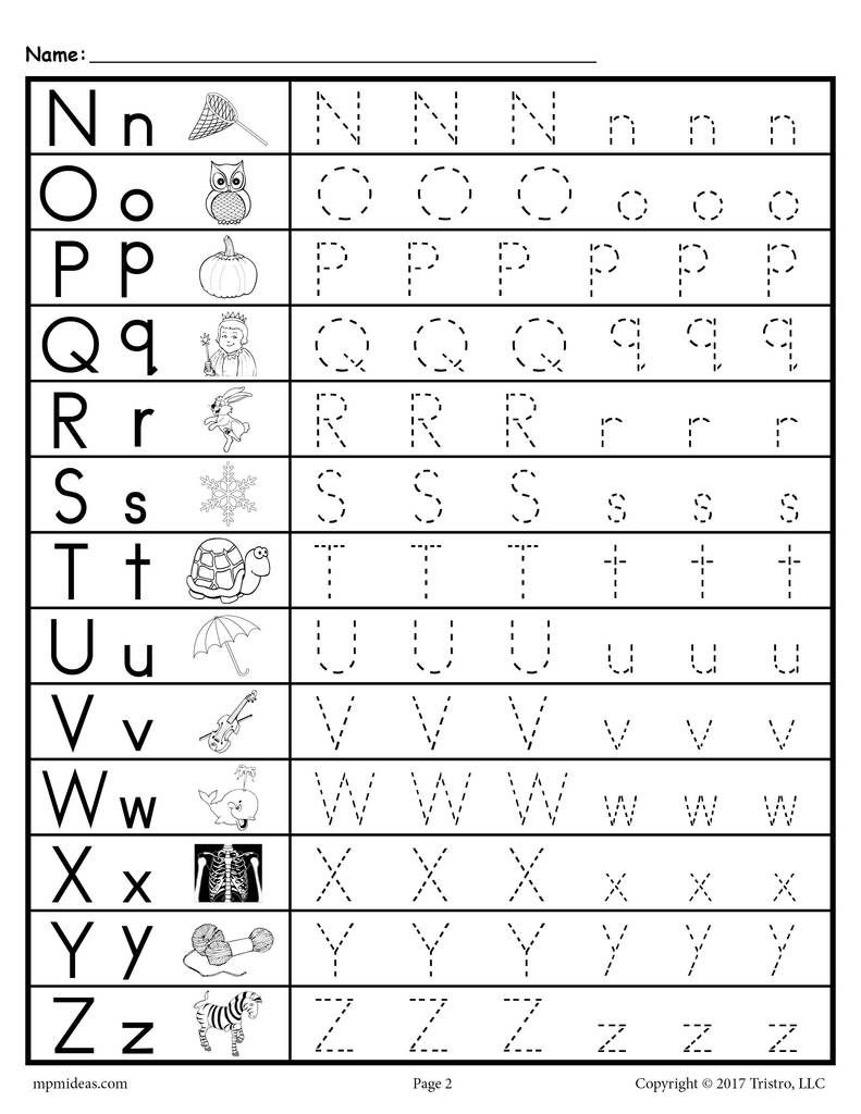 Free Printable Tracing Alphabet Letters Upper And Lowercase 