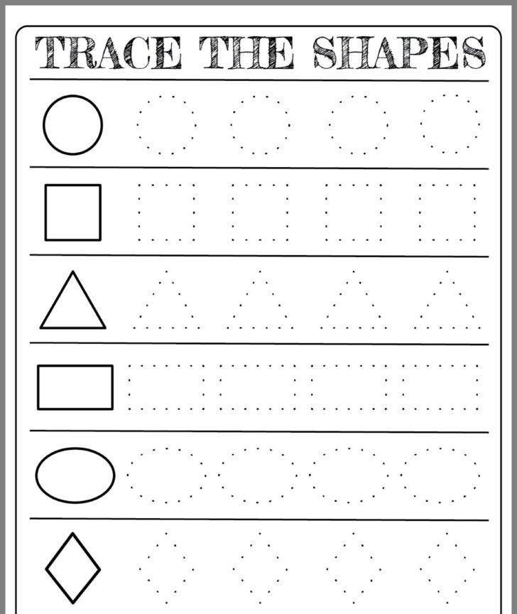 Shape Tracing Worksheets