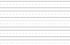 Free Printable Writing Practice Paper ONE INCH Lines Kindergarten