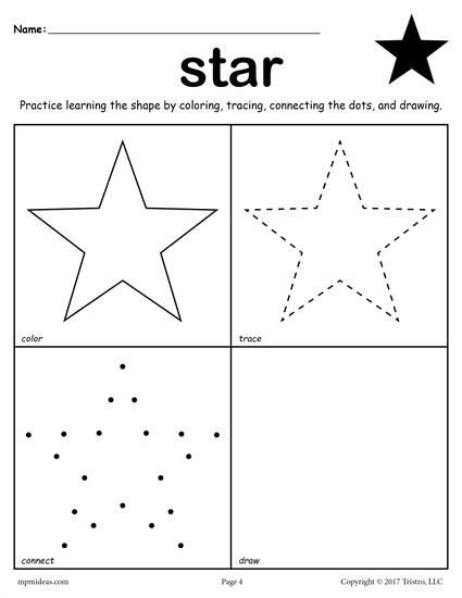 FREE Star Worksheet For Toddlers Preschoolers And Kindergartners 