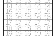 Free Trace The Numbers 11 20 Worksheets For Kids