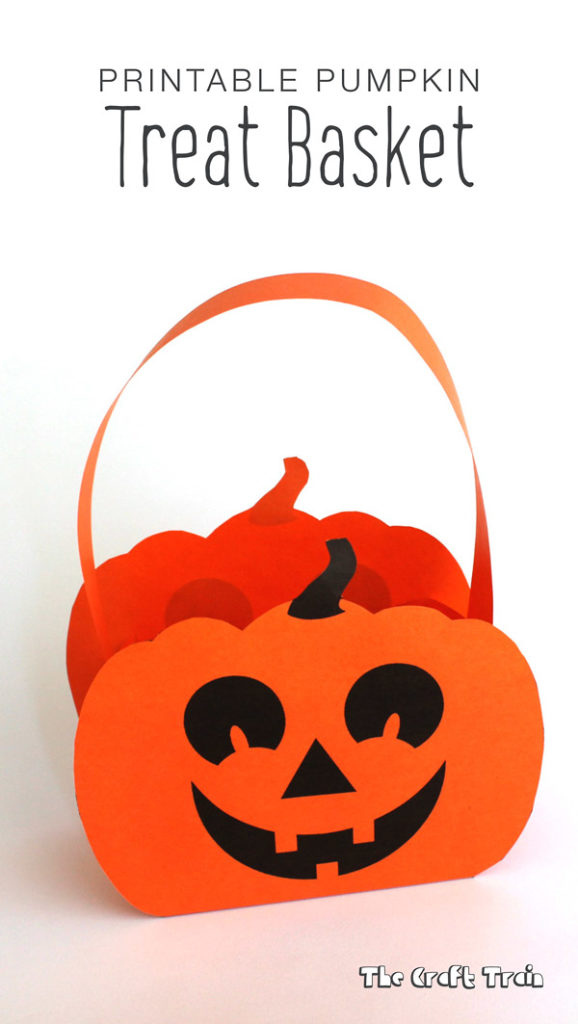 Halloween Paper Pumpkin Basket Printable The Craft Train