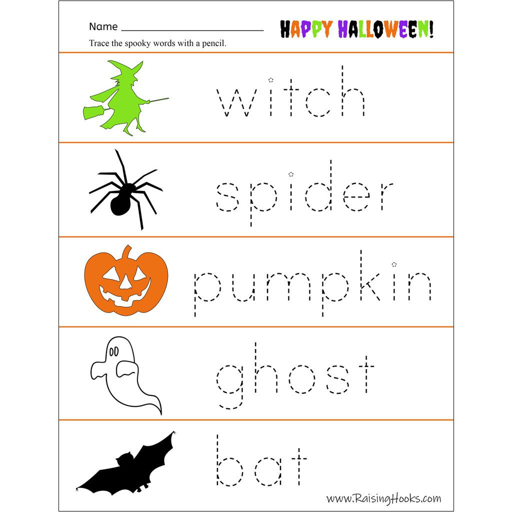 Halloween Tracing Worksheets Tracing Worksheets