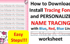 How To Download Install Tracing Fonts And Personalize Name Tracing