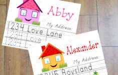 Kids Address Tracing Worksheet Learn Your Address I Know My Etsy In