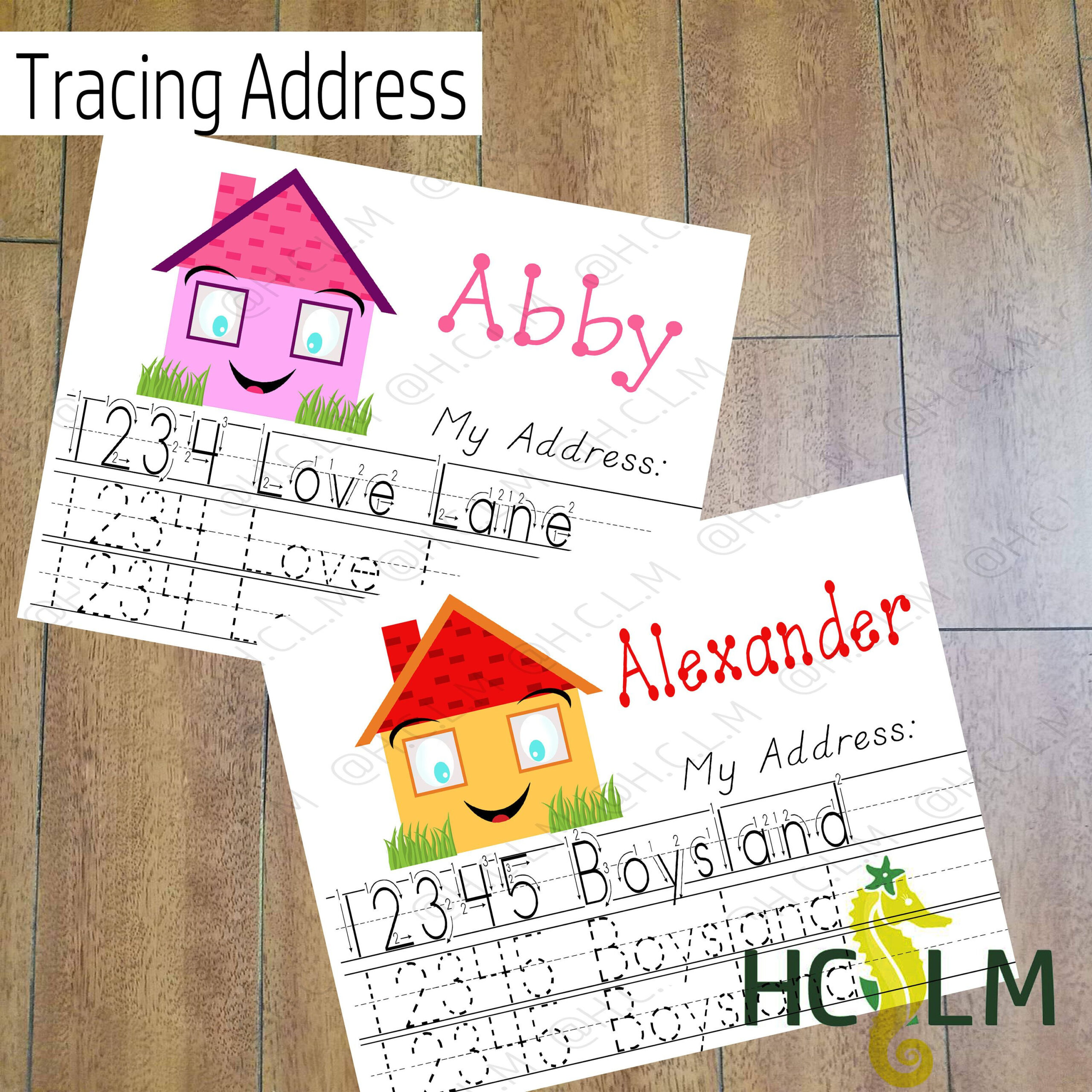 Kids Address Tracing Worksheet Learn Your Address I Know My Etsy In 