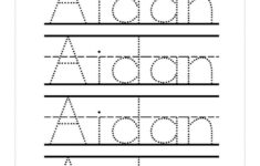 Kids Tracing Templates Create Worksheets Name Worksheet Editable For