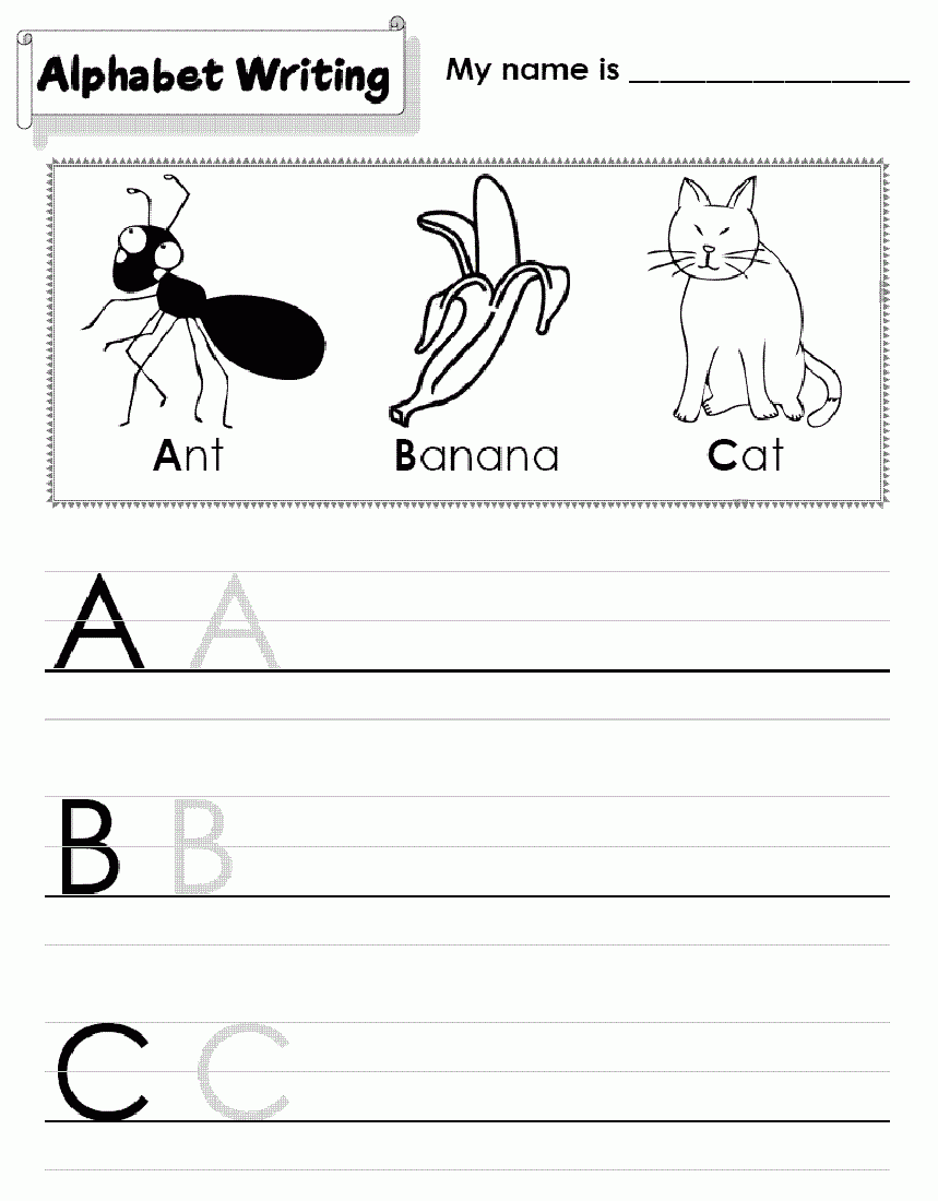 Kindergarten Alphabet Worksheets To Print Activity Shelter