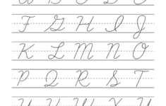 Kindergarten Cursive Handwriting Worksheet Printable Cursive