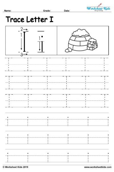 Letter I Alphabet Tracing Worksheets Letter I Worksheet Handwriting 