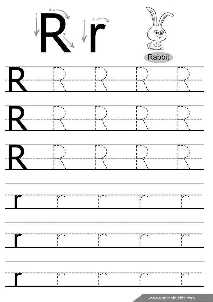 Letter R Tracing Worksheets
