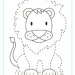 Lion Tracing Page Preschool Tracing Lion Craft Preschool Activities