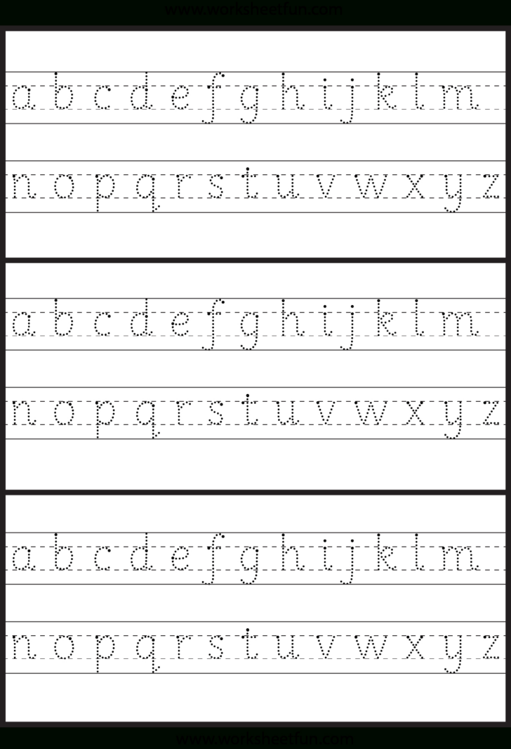Lower Case Letters Tracing Worksheet