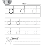 Lowercase Letter D Tracing Worksheet Doozy Moo