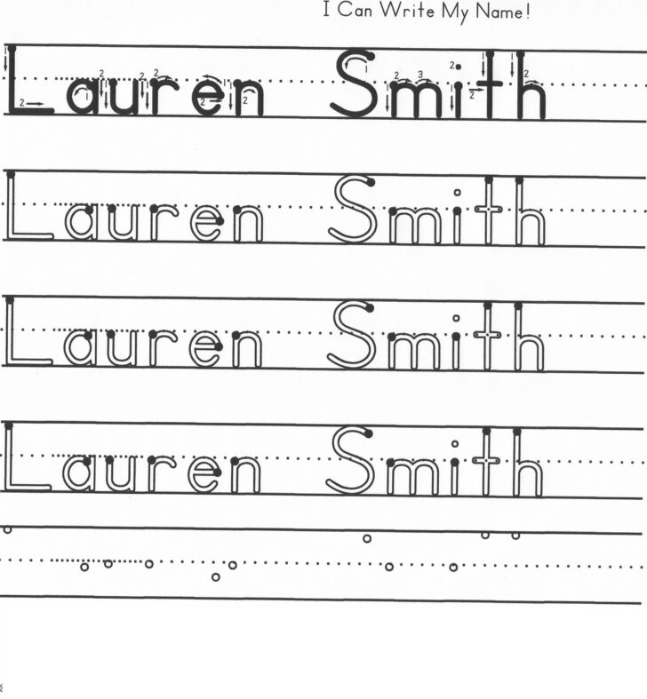 Free Printable Name Tracing Worksheets For Kindergarten