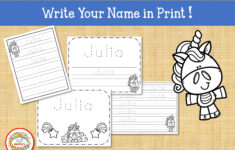 Name Tracing Handwriting Worksheet Personalized Name Etsy Alphabet