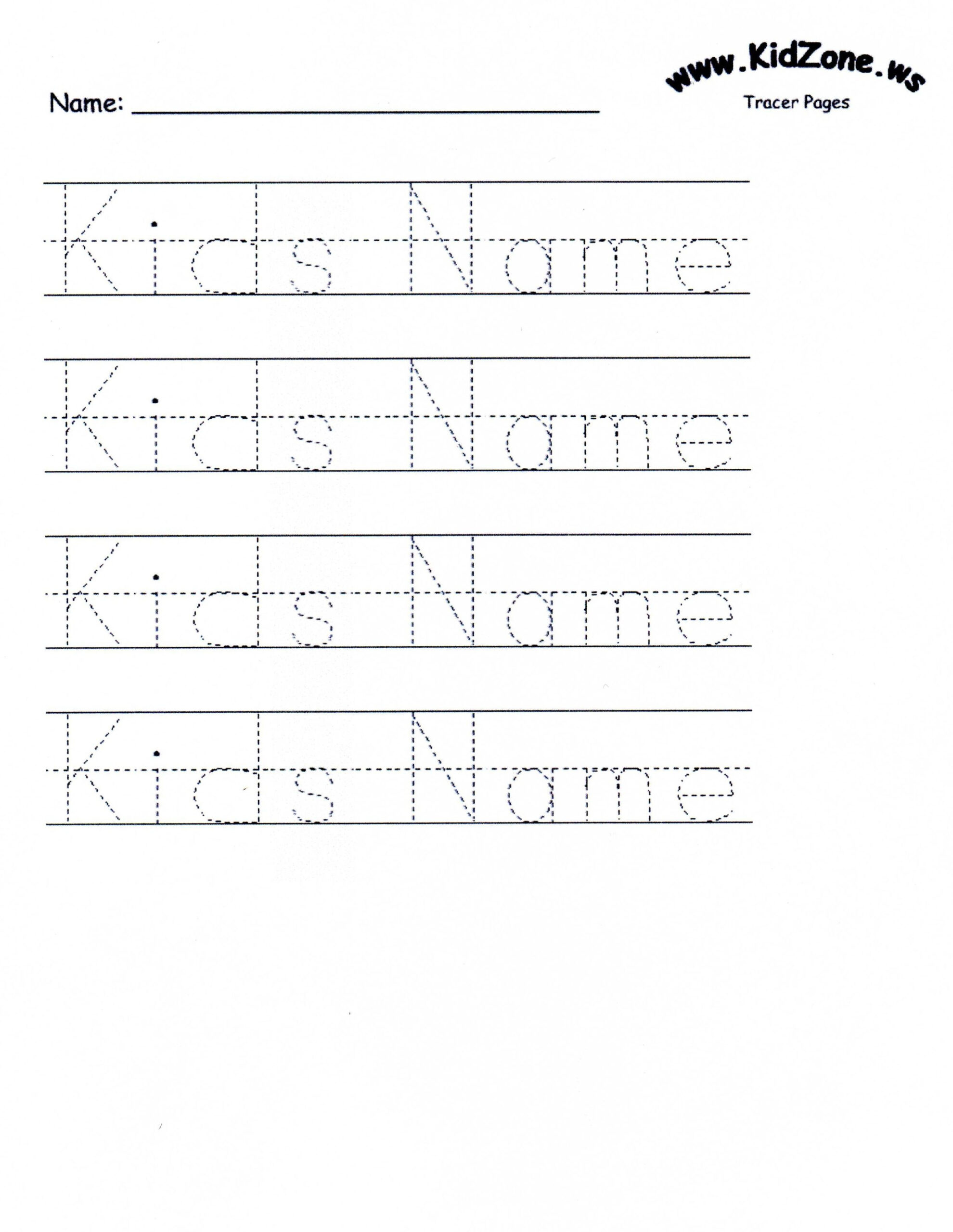 Name Tracing Template Blank AlphabetWorksheetsFree