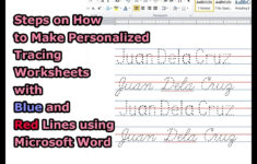 Name Tracing With Blue Red Blue Lines AlphabetWorksheetsFree