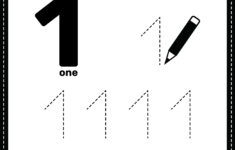 Number 1 Tracing Worksheet Free Printable