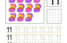 Number 11 Trace And Write Handwriting Practice Learning Numbers For