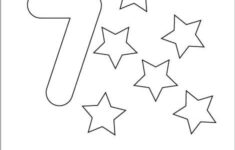 Number 7 Tracing And Colouring Worksheet For Kindergarten Numbers