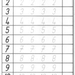 Number Trace Worksheet For Preschool Preschoolplanet