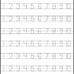 Number Tracing 1 10 Worksheet Free Preschool Worksheets Numbers