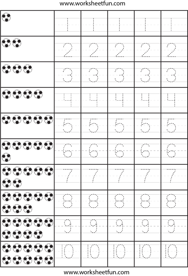 Tracing Numbers Worksheets Numbers