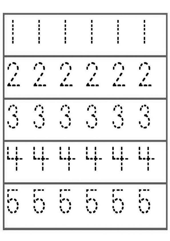 Number Tracing Playgroup Preschool Number Worksheets Numbers 