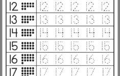 Number Tracing Worksheets 1 20 Kids Handwriting Practice Preschool