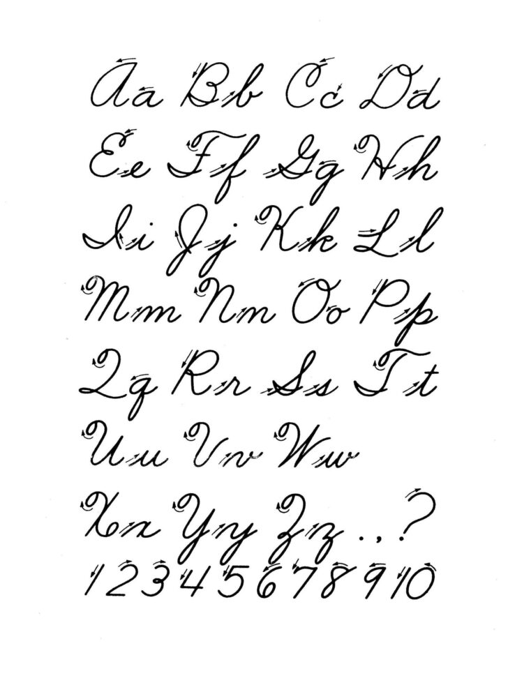 Free Printable Cursive Alphabet Template
