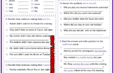 Past Simple Regular Verbs ESL Grammar Test Worksheet