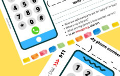 Phone Number Practice Printable Blue And Hazel