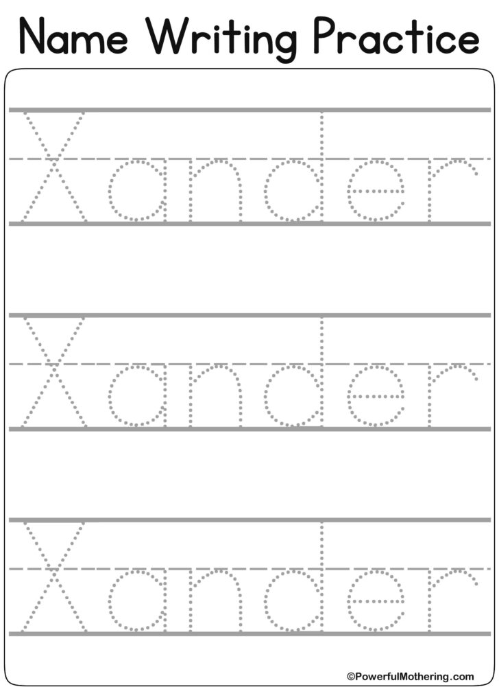 Free Preschool Name Tracing Template