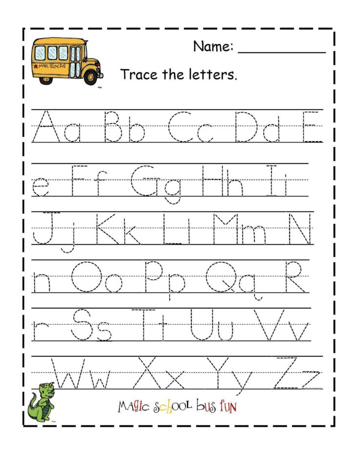 ABC Tracing Printables For Kindergarten Free