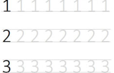 Pre kindergarten Number Tracing Worksheets