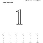 Preschool Number One Worksheet Number 1 Tracing Worksheets Numbers