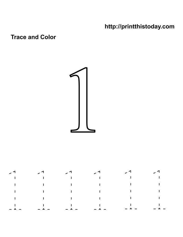 Preschool Number One Worksheet Number 1 Tracing Worksheets Numbers 